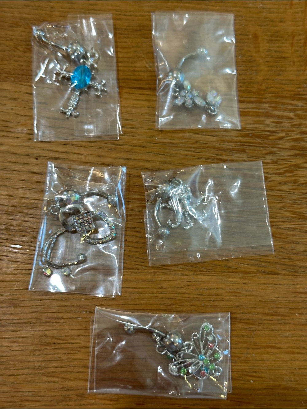 Silver-Tone Crystal Accent Belly Rings - Assorted Styles (Lot) Body Jewelry